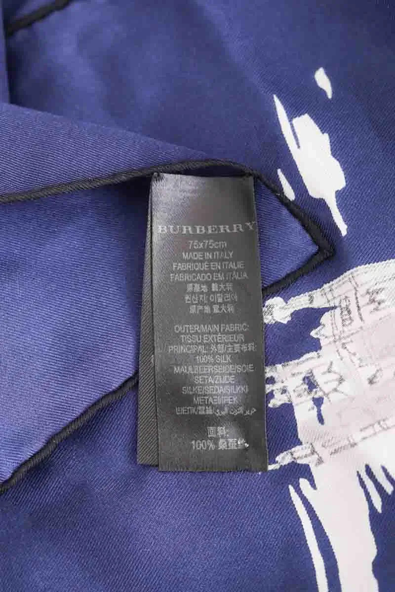Carré Burberry Bleu en Soie
