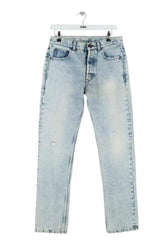 Jean droit Saint Laurent Bleu en Coton, taille XXS - Seconde Main