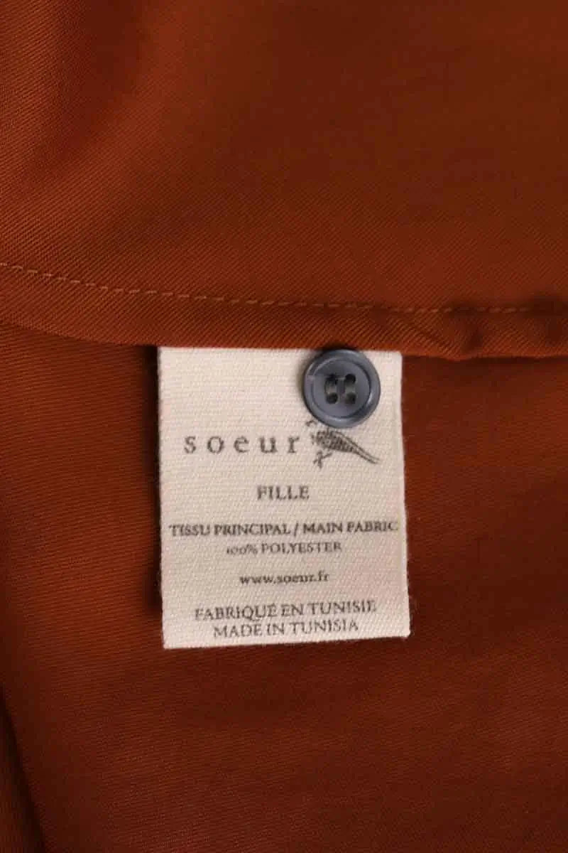 Blouse Soeur Fille Marron en Synthétique