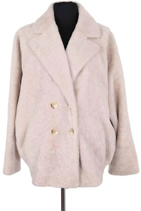 Manteau Hotel Particulier Beige en Cuir, taille S - Seconde Main