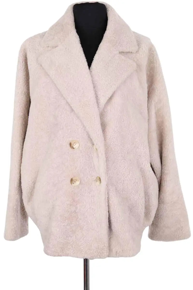 Manteau Hotel Particulier Beige en Cuir, taille S - Seconde Main