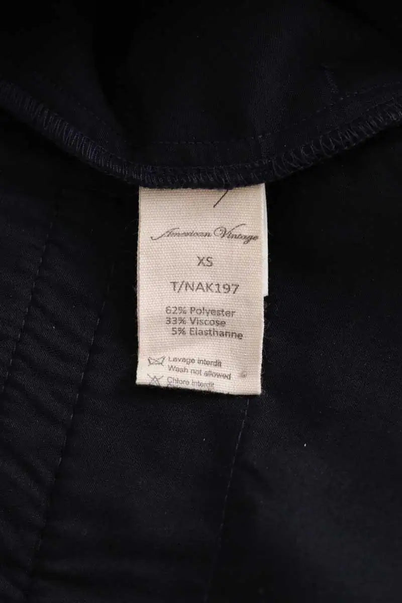 Pantalon droit American Vintage Bleu en Synthétique