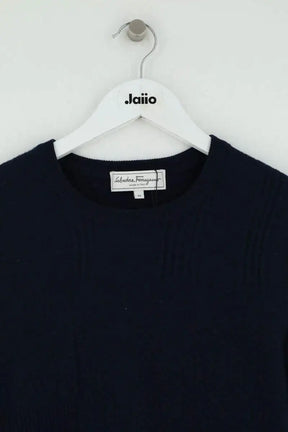 Pull Salvatore Ferragamo Bleu en Laine