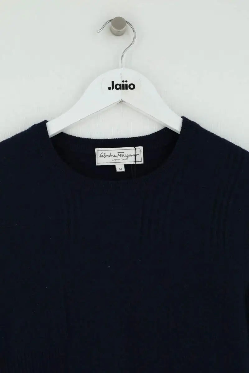 Pull Salvatore Ferragamo Bleu en Laine