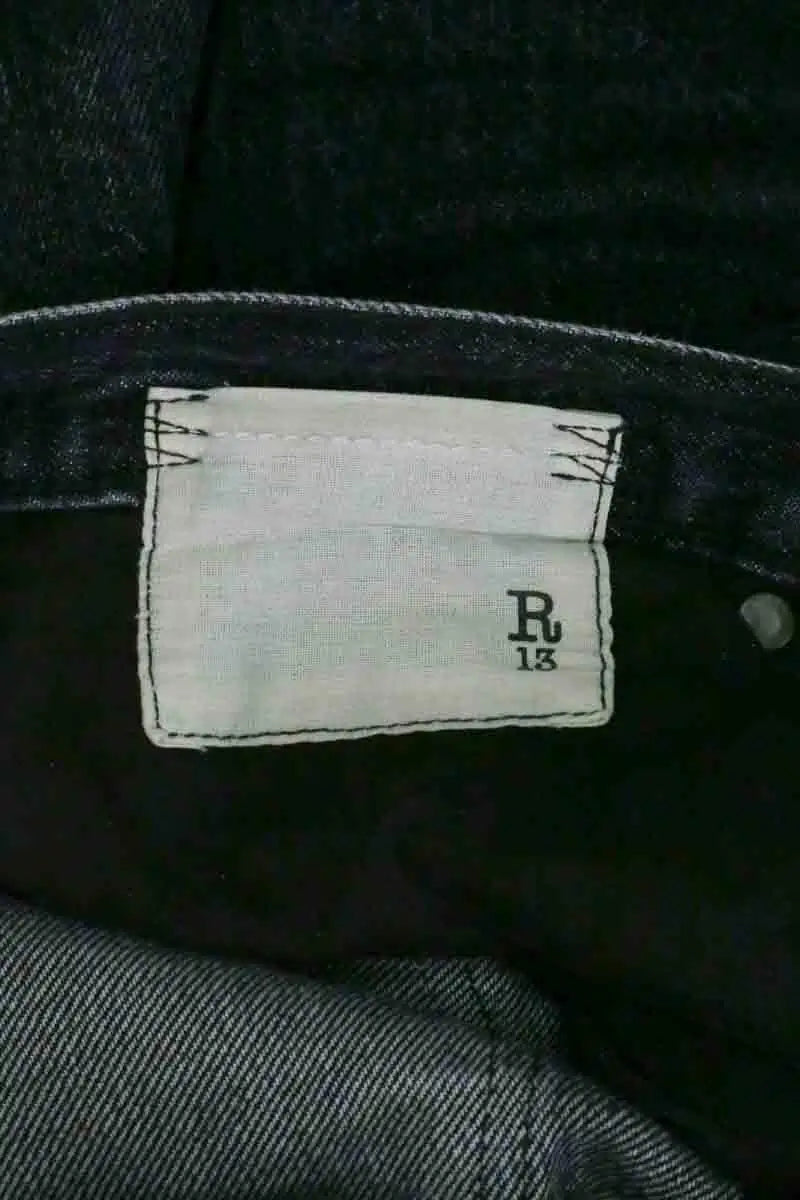 Jean droit R13 Noir en Coton
