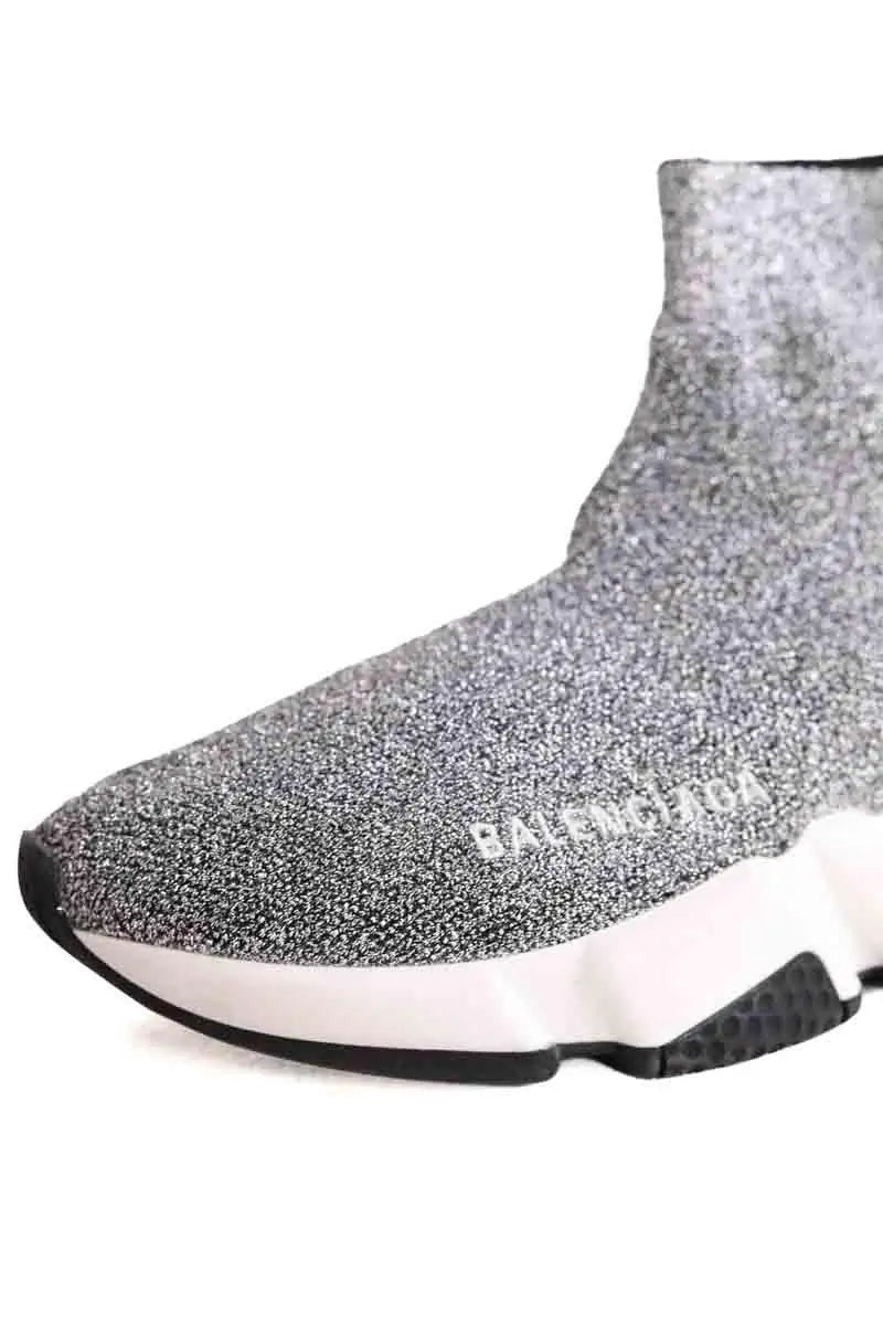 Baskets Balenciaga Speed Argent en Caoutchouc