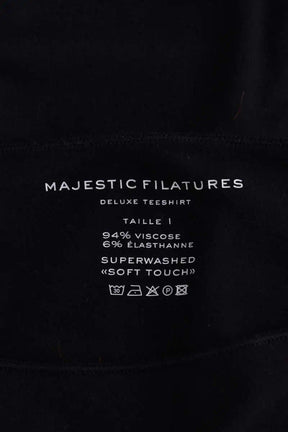 Top Majestic Filatures Noir en Viscose