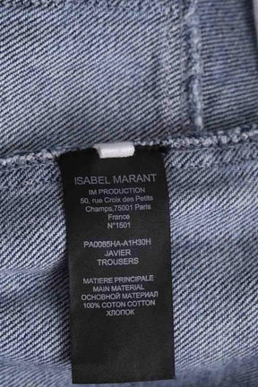 Jean large Isabel Marant Bleu en Coton