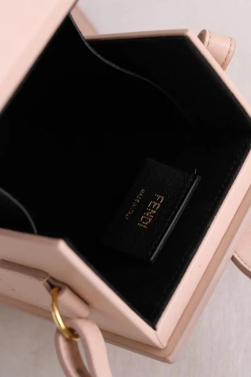 Sac à bandoulière Fendi VERTICAL BOX  Rose en Cuir