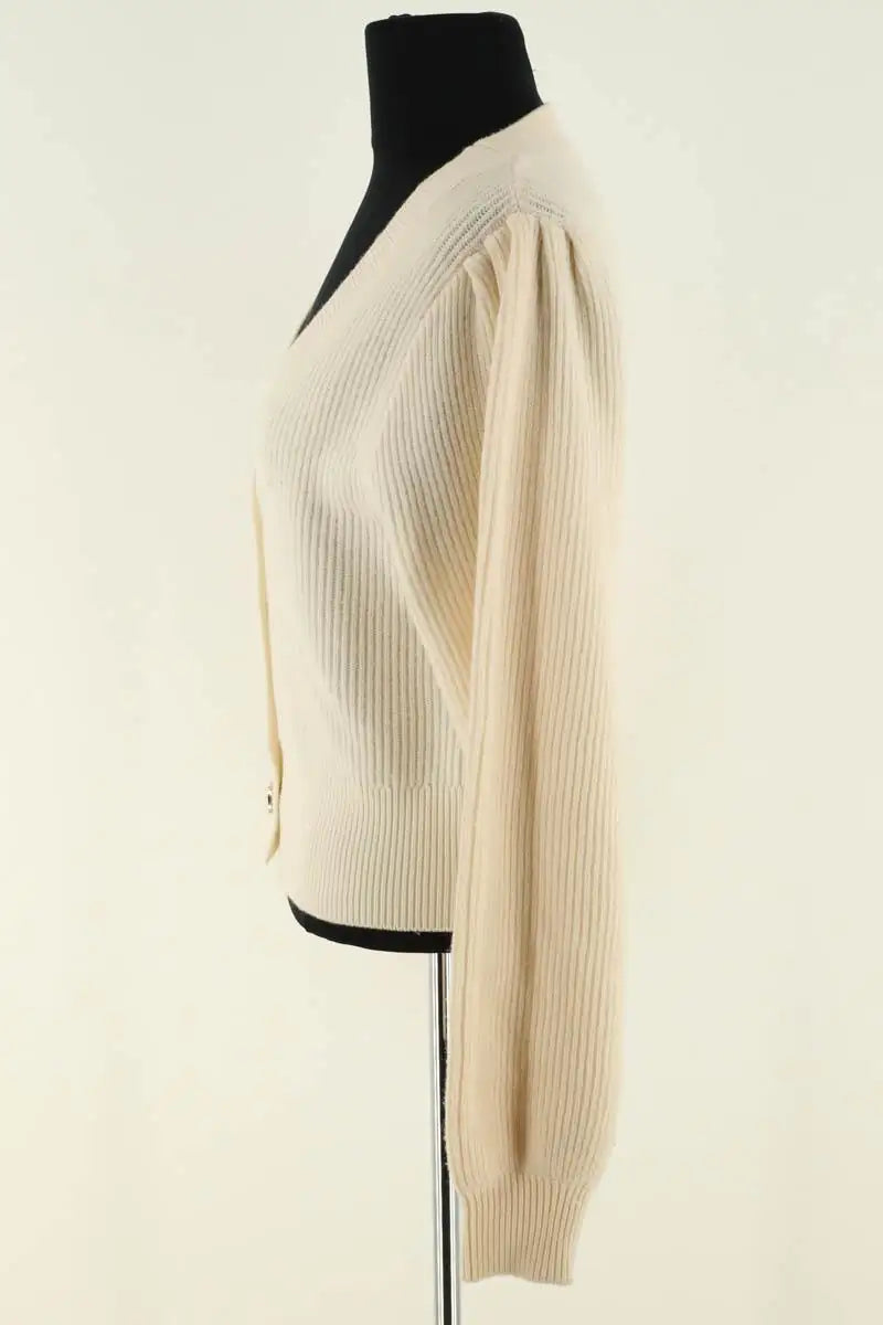 Cardigan The Kooples Ecru en Laine