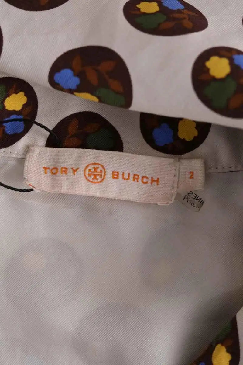 Chemise Tory Burch Ecru en Synthétique