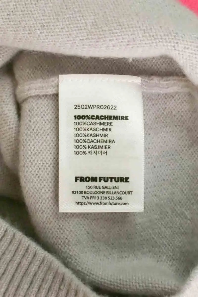 Pull From Future Gris en Cachemire