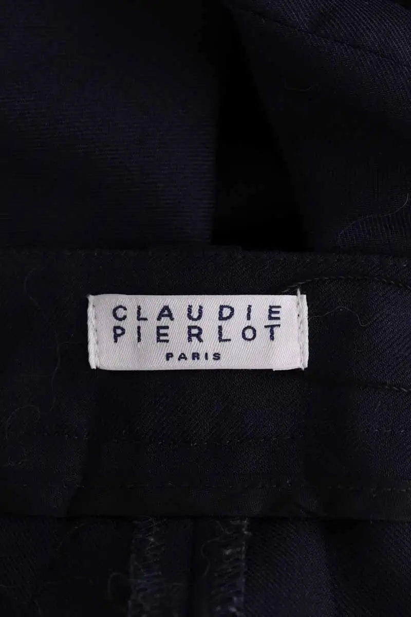 Pantalon droit Claudie Pierlot Bleu en Laine
