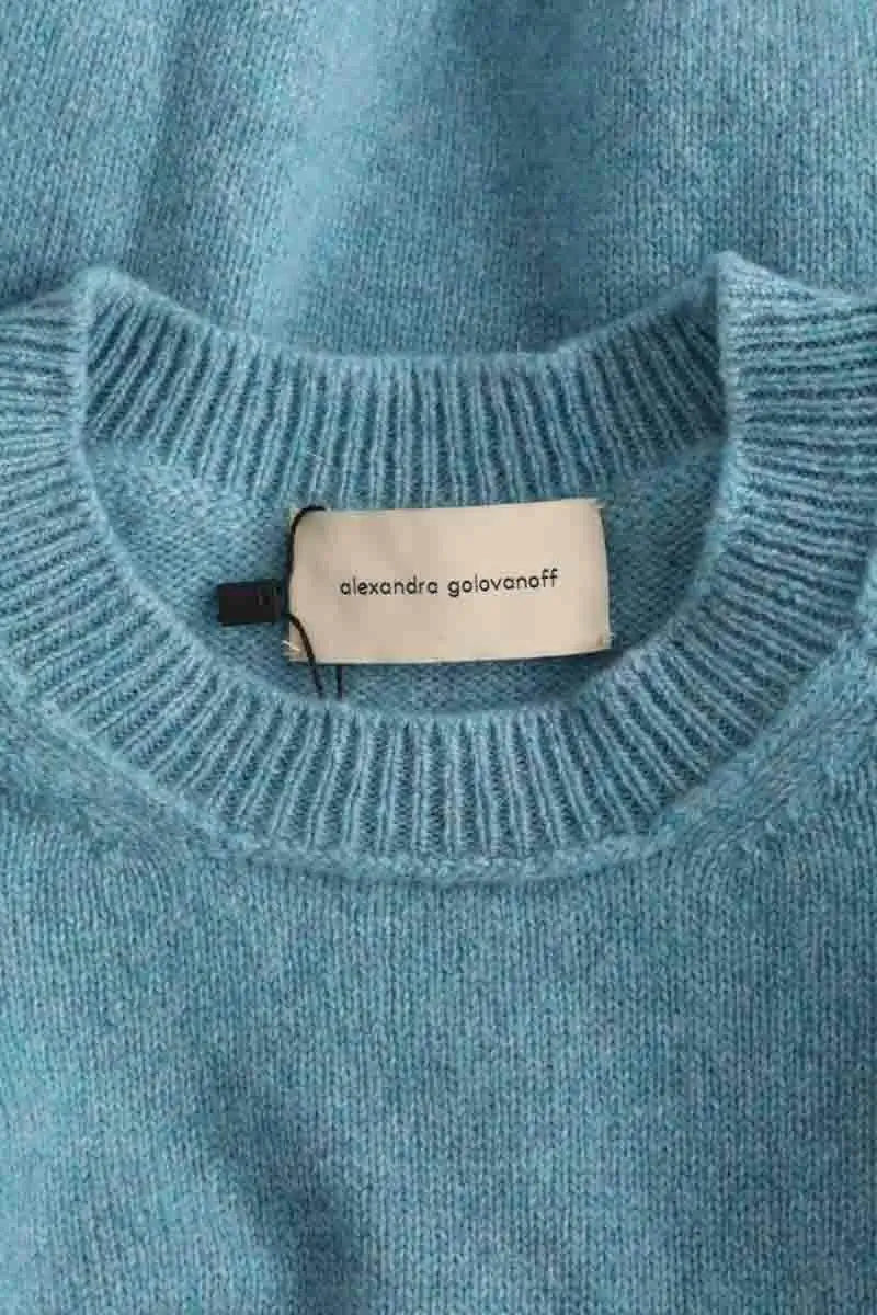 Pull Alexandra Golovanoff Bleu en Cachemire