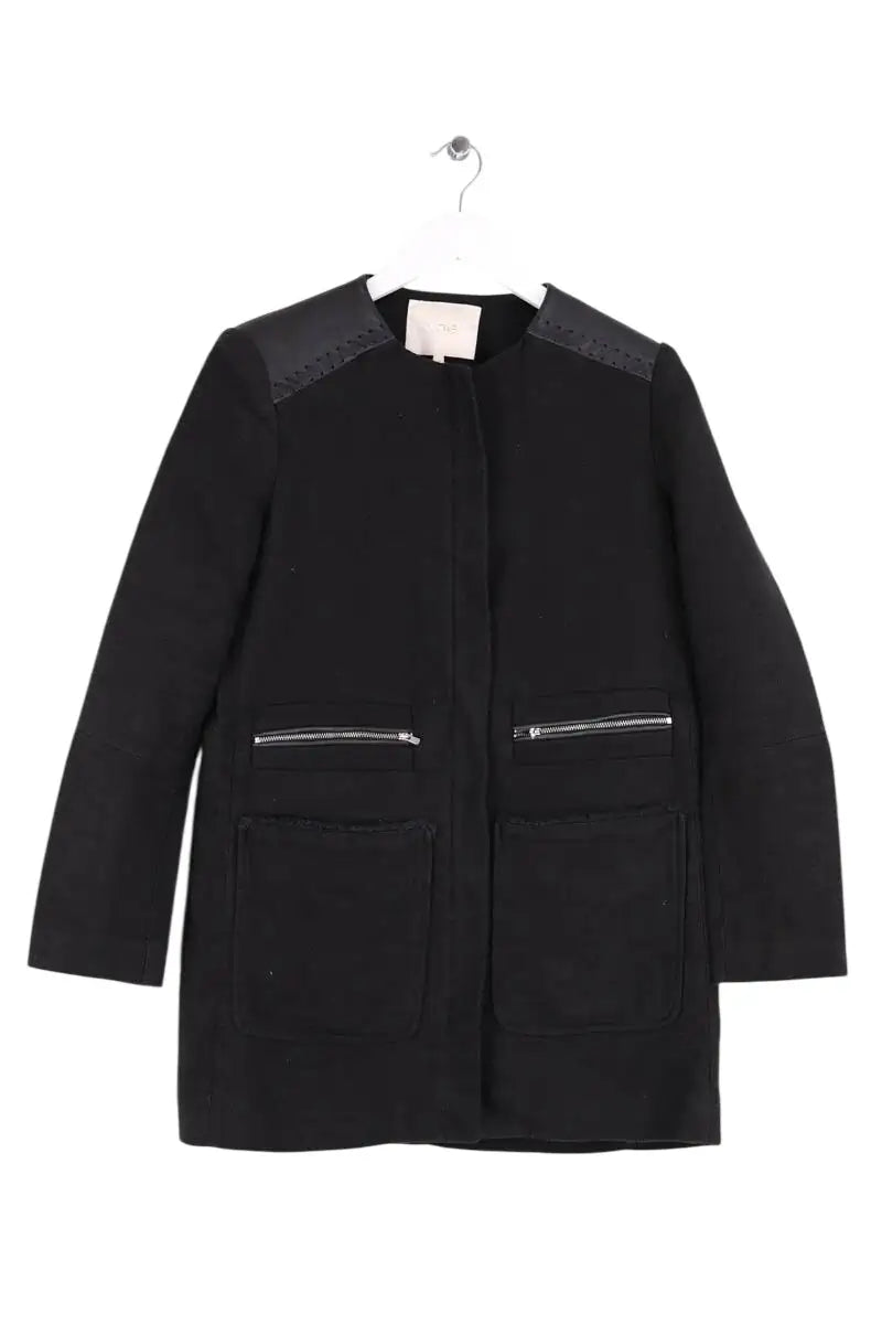 Veste Maje Noir en Coton, taille M - Seconde Main