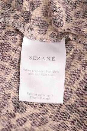 T-shirt Sézane Marron en Lin