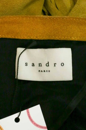 Veste Sandro Jaune en Cuir