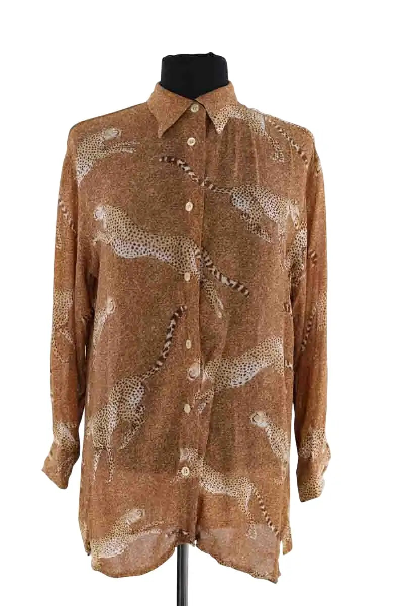 Chemise Kenzo Camel en Viscose, taille S - Seconde Main