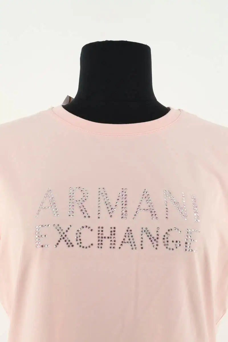 T-shirt Armani Exchange Rose en Coton