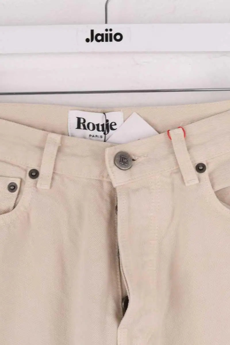Jean droit Rouje Beige en Coton