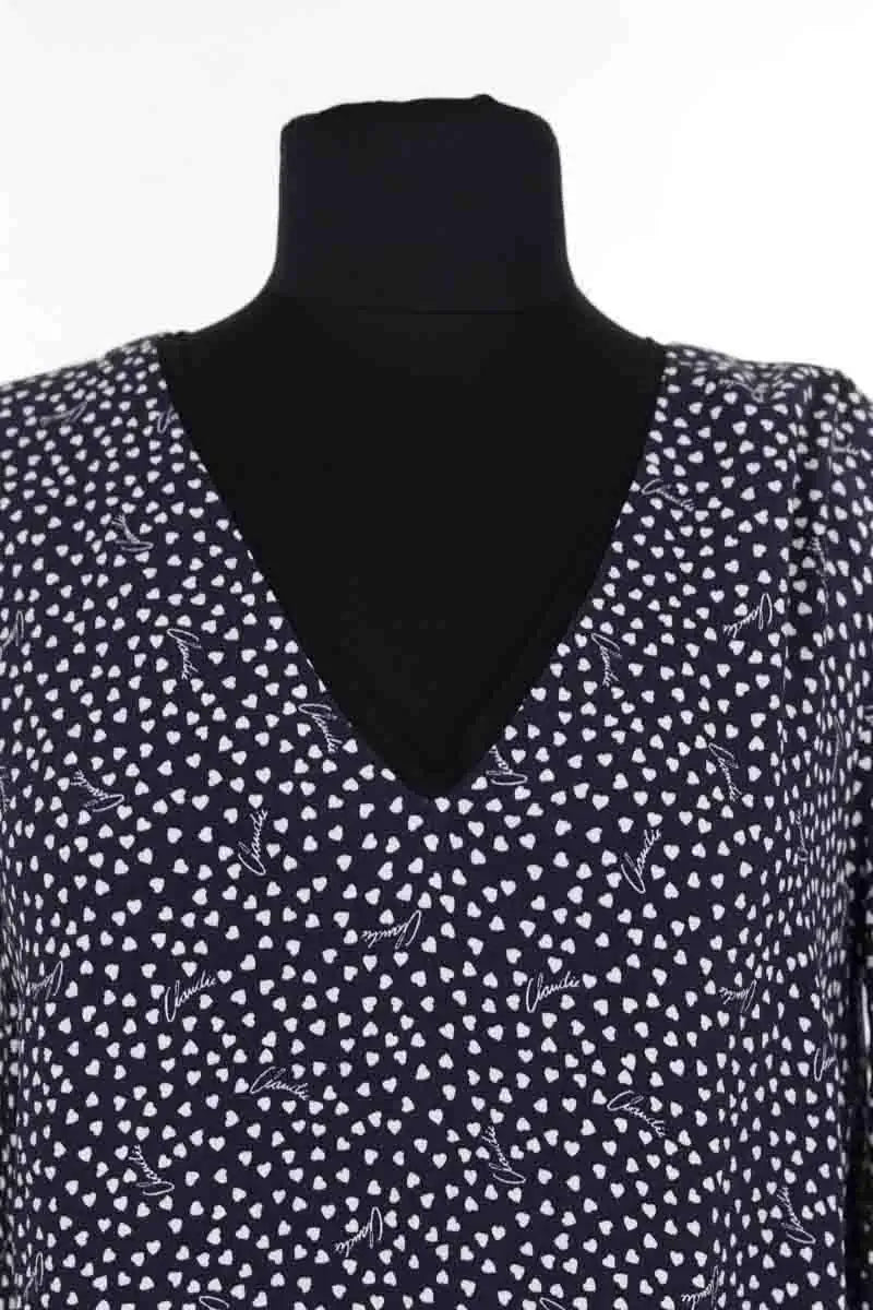 Robe Claudie Pierlot Marine en Viscose