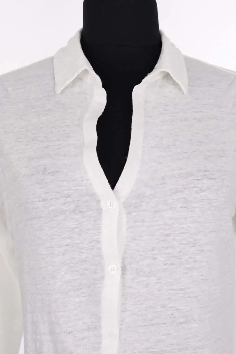 Gilet Majestic Filatures Blanc en Lin
