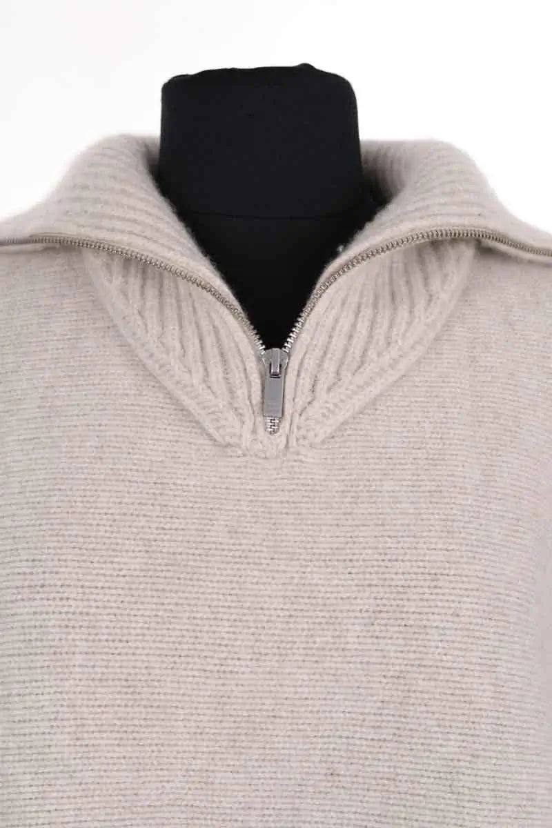 Poncho Kujten Ecru en Cachemire