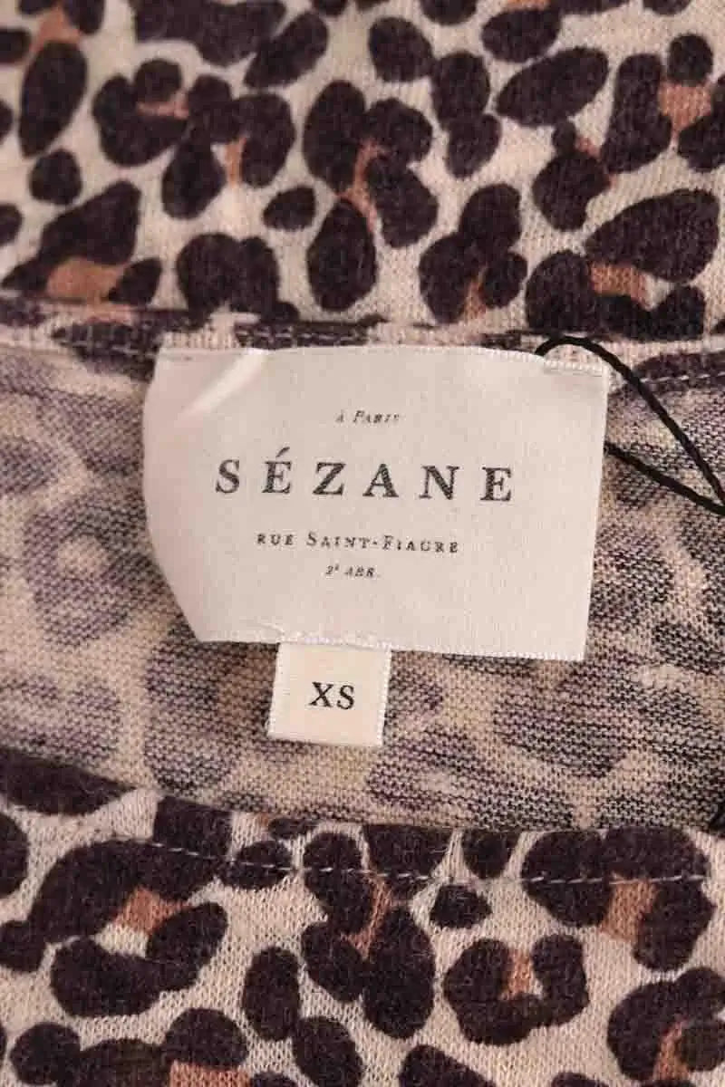 T-shirt Sézane Marron en Lin