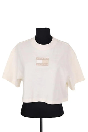 T-shirt Tommy Hilfiger Beige en Coton, taille M - Seconde Main