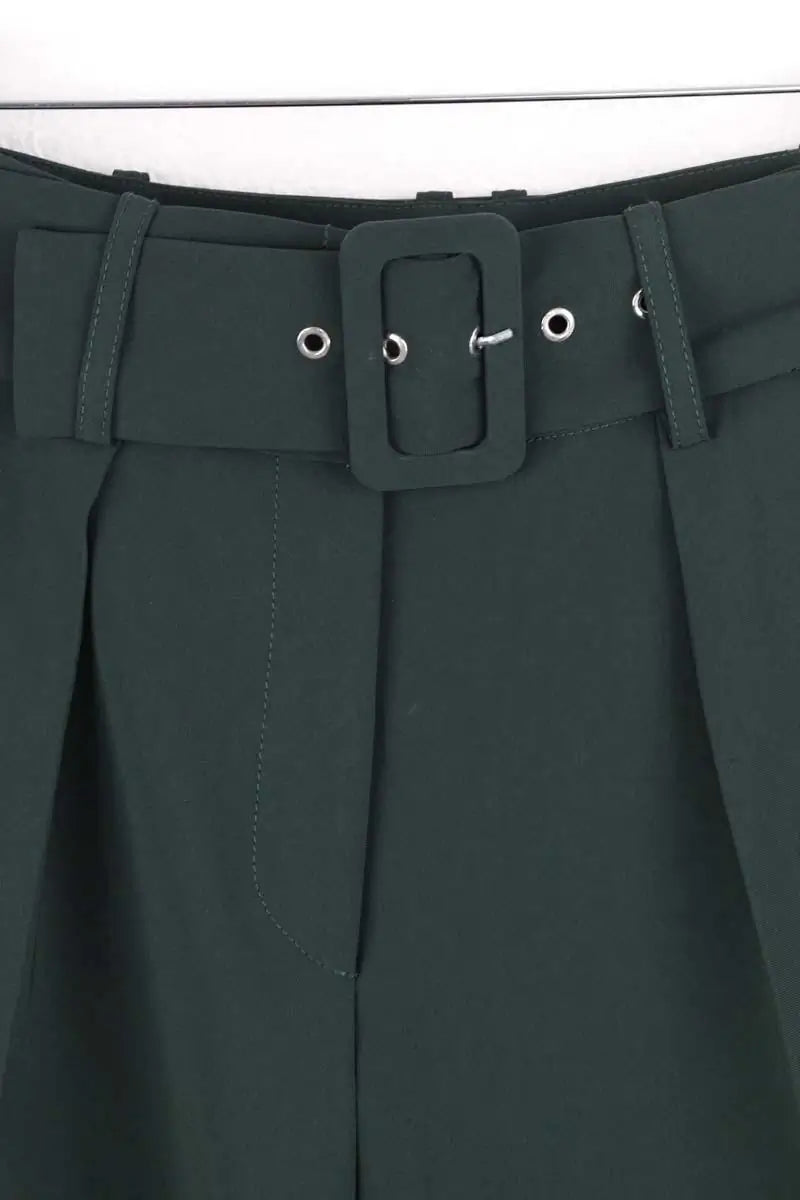 Pantalon droit Claudie Pierlot Vert en Synthétique