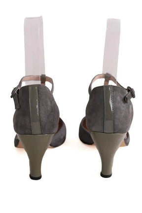 Talons Repetto Gris en Cuir
