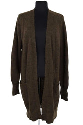 Cardigan Essentiel Antwerp Kaki en Laine, taille S - Seconde Main