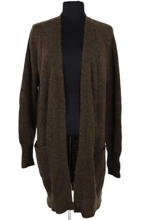 Cardigan Essentiel Antwerp Kaki en Laine, taille S - Seconde Main