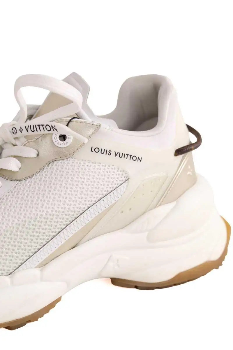 Baskets Louis Vuitton Run 55 Blanc en Cuir