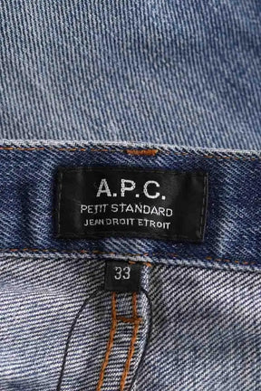 Jean droit APC Bleu en Coton