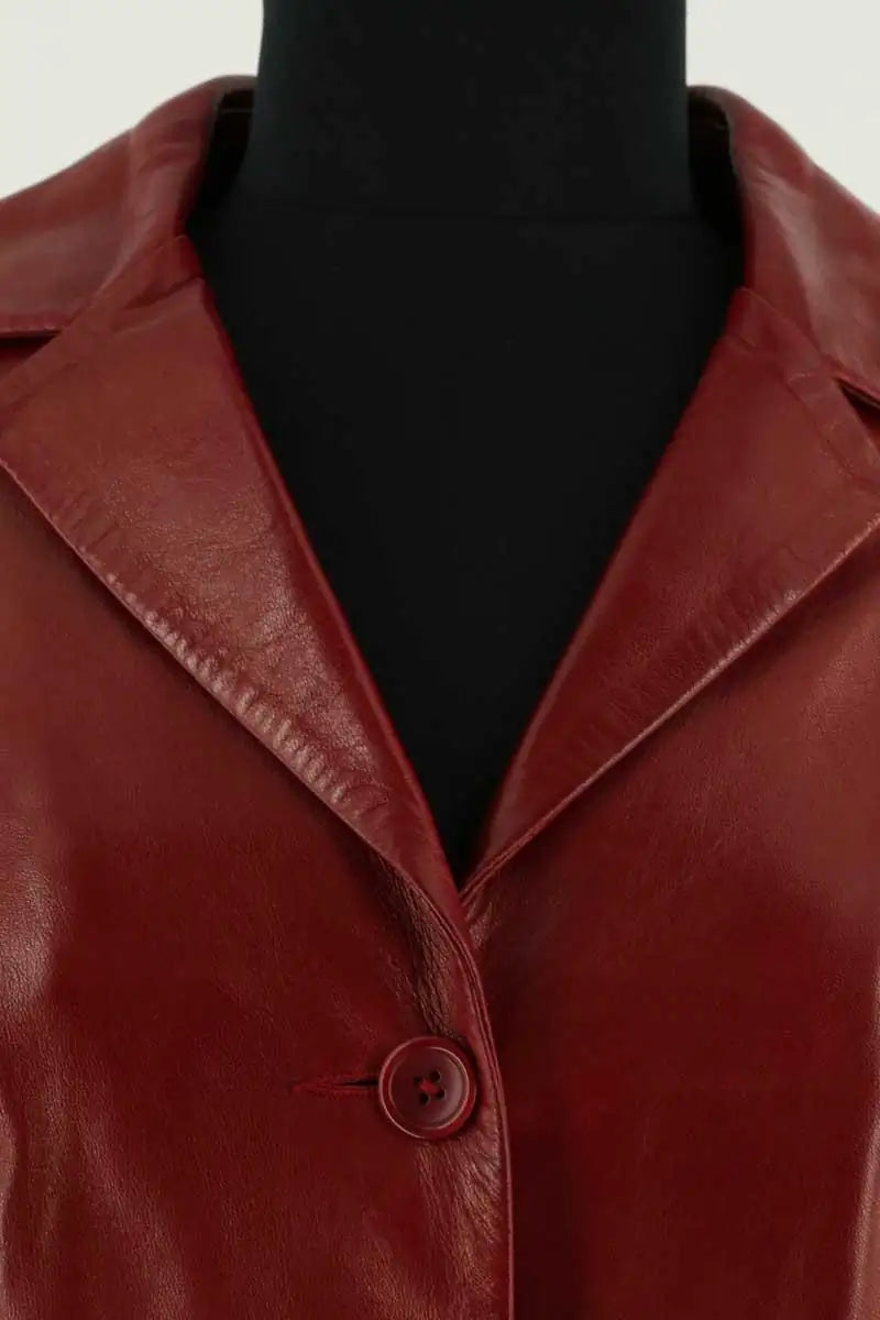 Veste Gerard Darel Rouge en Cuir