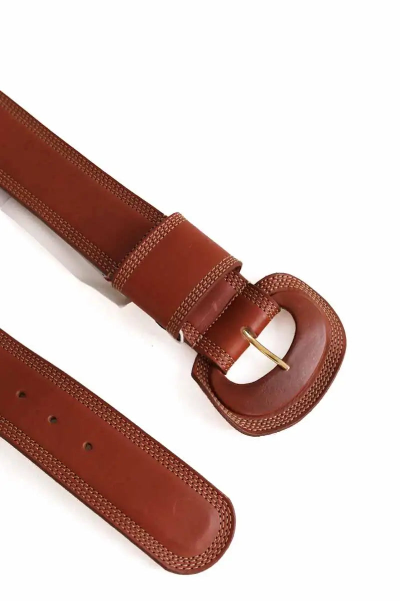 Ceinture en cuir Sézane Marron en Cuir