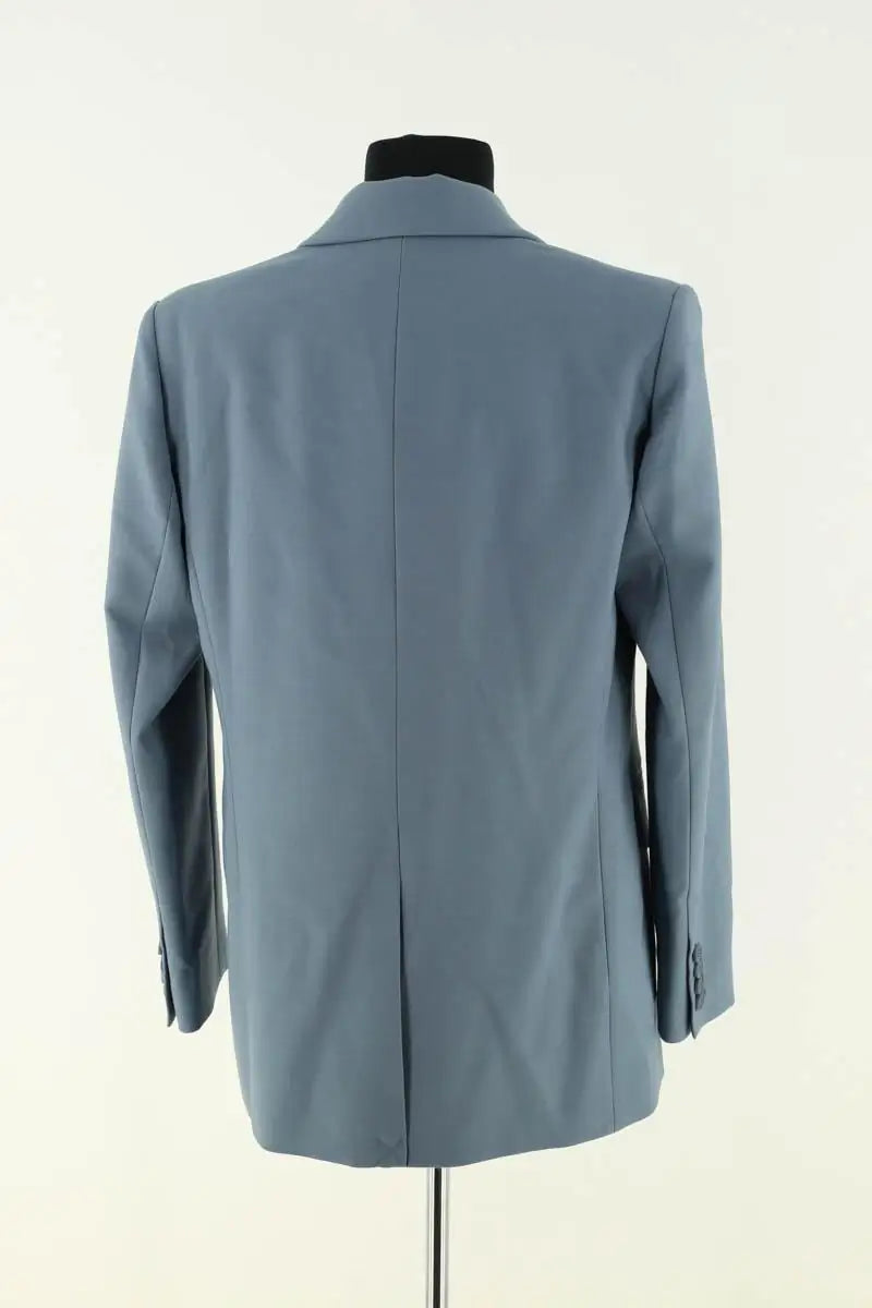 Blazer Maje Bleu en Laine