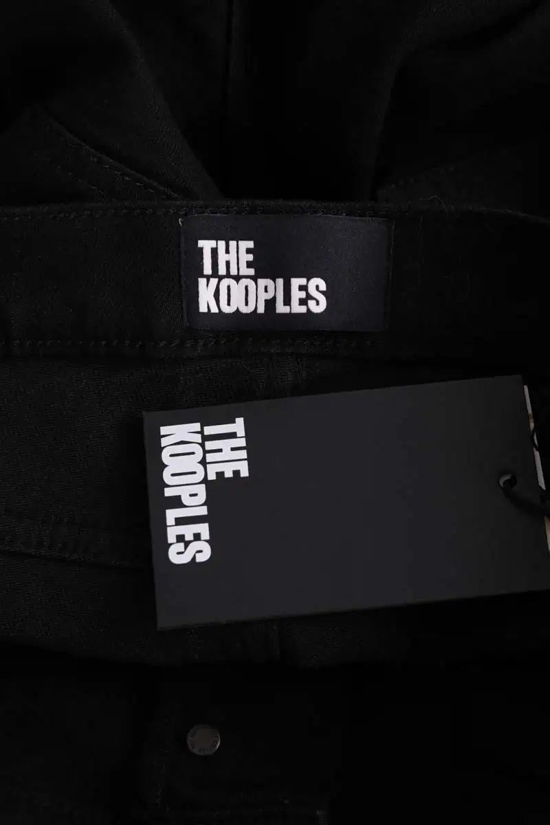 Jean droit The Kooples Noir en Coton