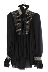 Blouse Saint Laurent Noir en Soie, taille S - Seconde Main