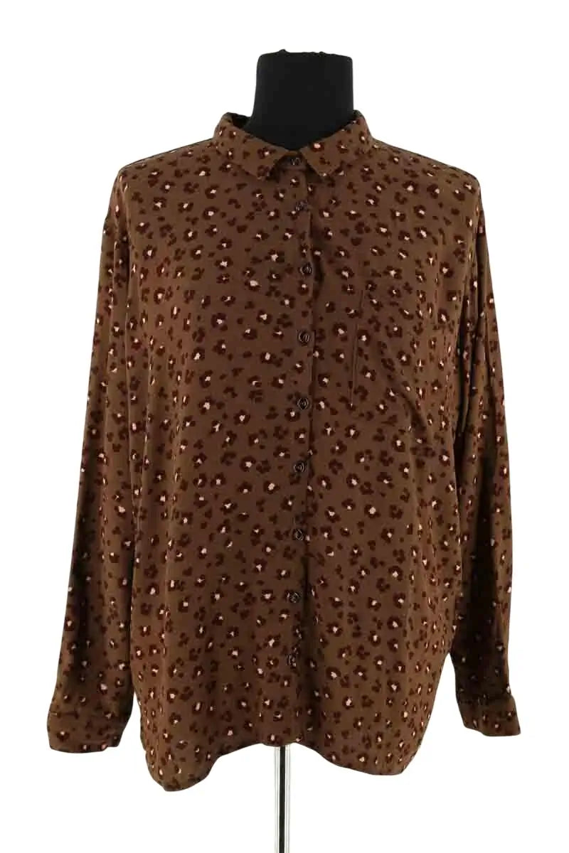 Chemise Des Petits Hauts Marron en Viscose, taille M - Seconde Main
