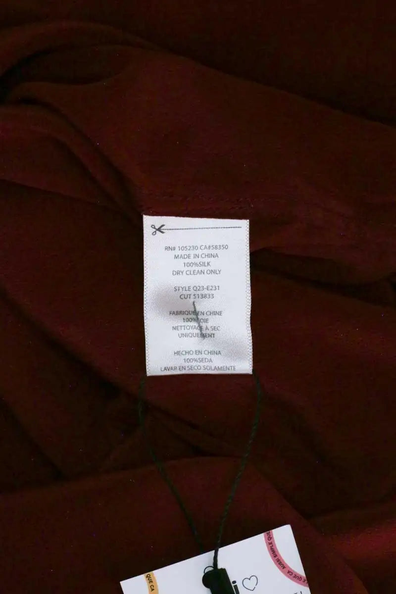 Blouse Equipment Bordeaux en Soie