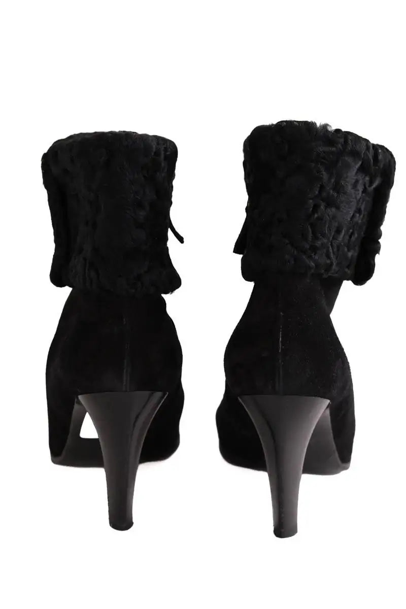 Boots Salvatore Ferragamo Noir en Daim