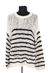 Pull Iro Ecru en Coton, taille S - Seconde Main