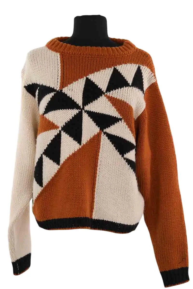 Pull Essentiel Antwerp Beige en Laine, taille XS - Seconde Main