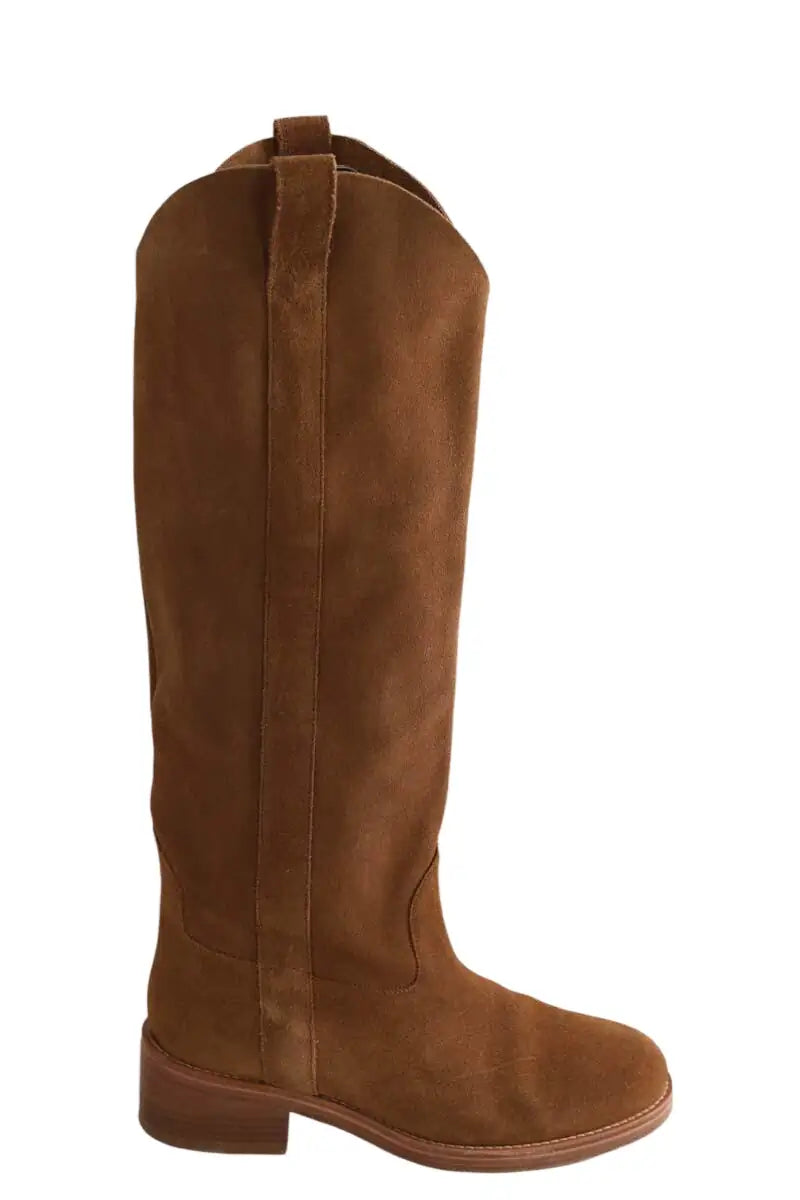 Bottes Ba&Sh Camel en Daim, taille 39 - Seconde Main
