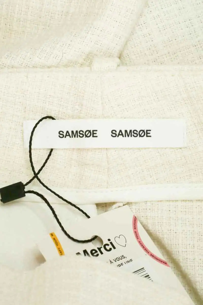 Pantalon large Samsoe Samsoe Blanc en Coton