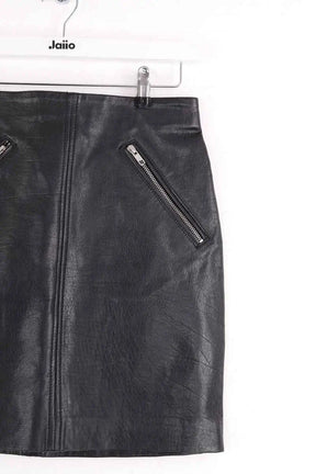 Mini jupe Maje Noir en Cuir