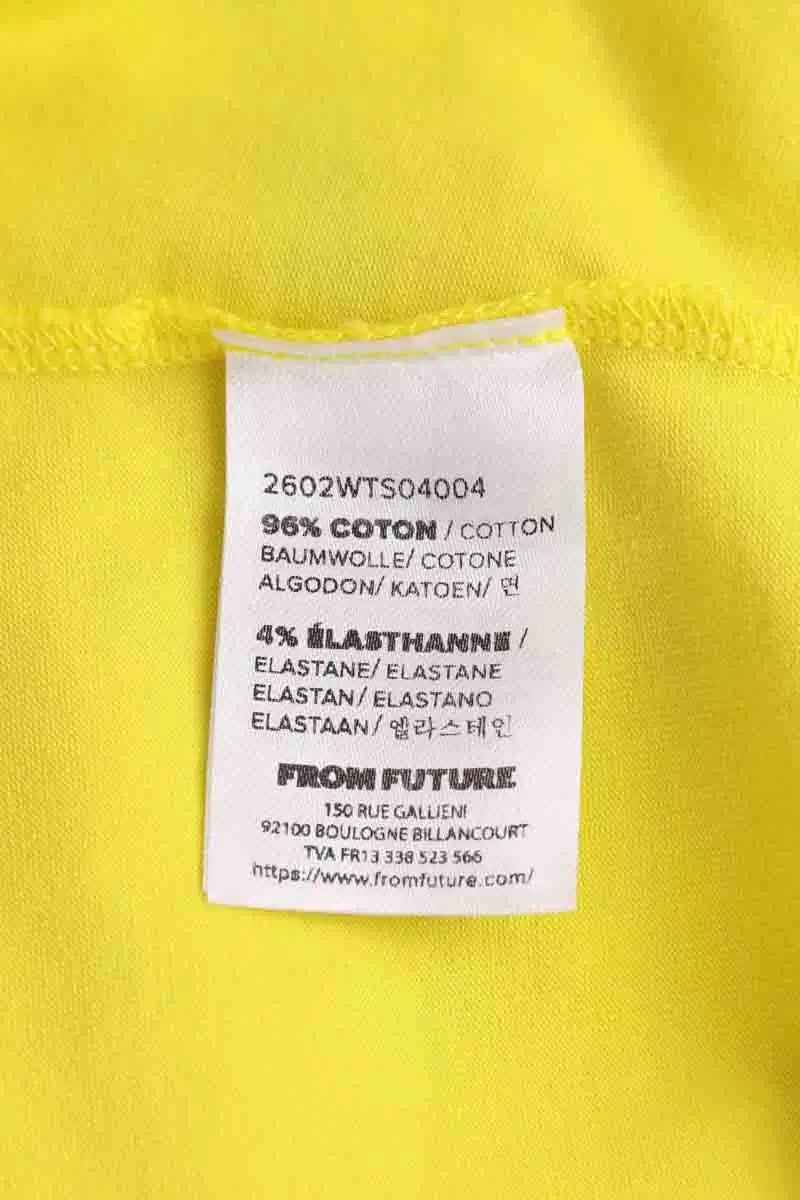 T-shirt From Future Jaune en Coton