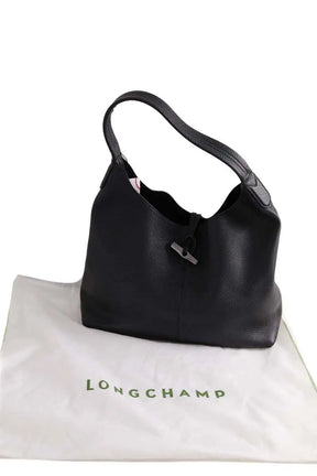Sac porté épaule Longchamp Roseau Noir en Cuir